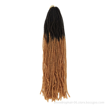 Natural Ombre Mini Micro Faux Sister Locs Straight Dreadlocks Synthetic Crochet Braids Hair Extension Sisterlocks